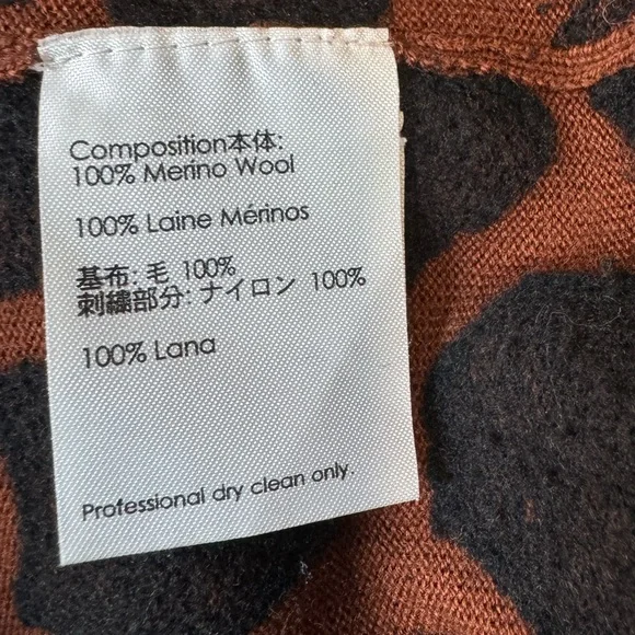 3.1 Phillip Lim Leopard Print Gray Merino Zip Cardigan Size S - Picture 11 of 12